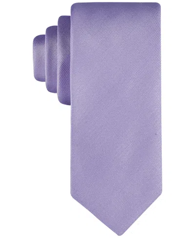Calvin Klein Men's Silver-spun Solid Tie In Lilac