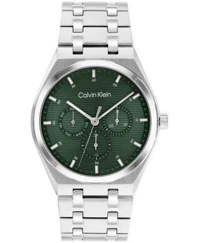 Calvin Klein Men's Silver Tone Stainless Steel Bracelet Watch, 39mm