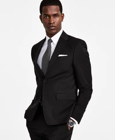Calvin Klein Men's Skinny-fit Wool Blend Suit Jacket In Black