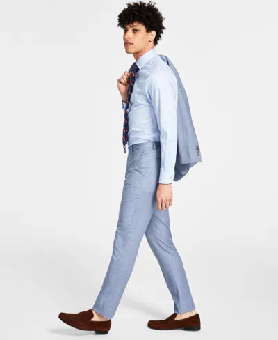 Calvin Klein Men's Skinny-fit Wool Blend Suit Pants In Blue