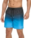 Calvin Klein Men's Sky Gradient 7" Volley Swim Trunks In Black