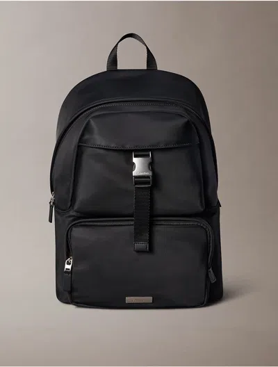Calvin Klein Men's Sleek Nylon Round Backpack In Black
