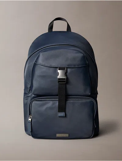 Calvin Klein Men's Sleek Nylon Round Backpack In Blue