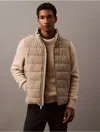 Calvin Klein Men's Sleeveless Mock Neck Vest In Brindle
