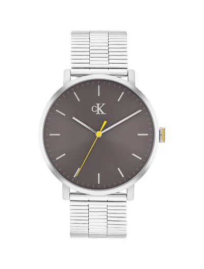 Calvin Klein Men's Slim Case Link Bracelet Watch In Gray