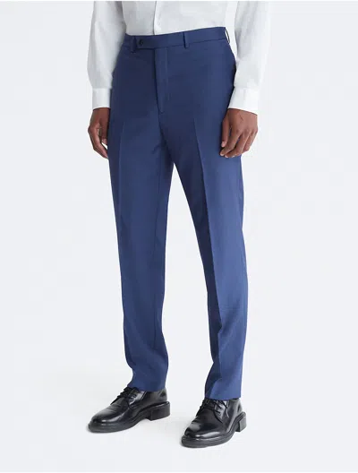 Calvin Klein Men's Slim Fit Blue Suit Pants In Navy