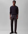 Calvin Klein Men's Viscose Blend Check Slim Trouser In Purple