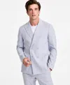 Calvin Klein Men's Slim Fit Double Breasted Suit Jacket In Blue