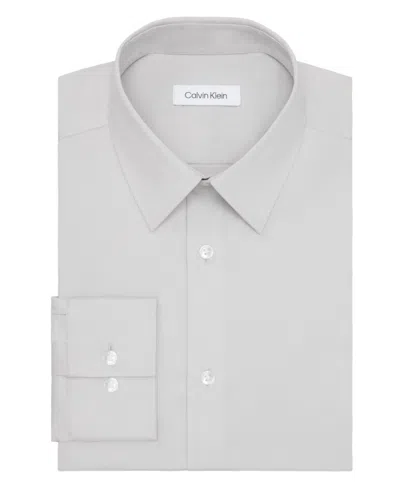 Calvin Klein Men's Slim Fit Dress Shirt In Gray