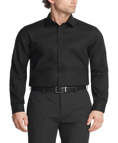 Calvin Klein Men's Slim-fit Dress Shirt In Black