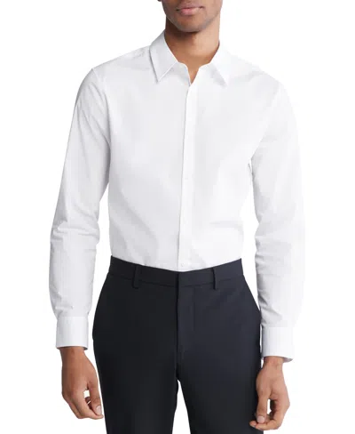 Calvin Klein Men's Slim Stretch Shirt In Blue