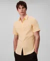 Calvin Klein Men's Slim Fit Short Sleeve Solid Stretch Button-front Shirt