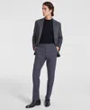 Calvin Klein Men's Slim-fit Solid Dress Pants In Charcoal