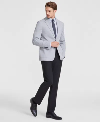 Calvin Klein Men's Slim-fit Solid Knit Sport Coat In Light Grey