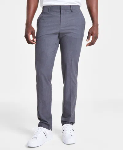 Calvin Klein Men's Slim-fit Stretch Suit Pants In Gray