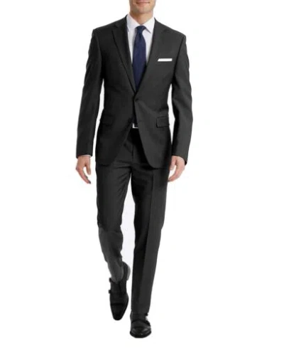 Pre-owned Calvin Klein Men's Slim Fit Suit Separates, Solid Charcoal, 40 Short