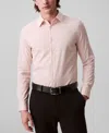 Calvin Klein Men's Slim Fit Supima Stretch Long Sleeve Button-front Shirt In Pink