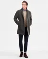 Calvin Klein Men's Slim-fit Wool Blend Overcoat In Gray