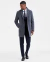 Calvin Klein Men's Prosper Wool-blend Slim Fit Overcoat In Gray