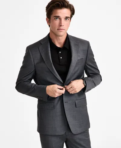 Calvin Klein Men's Slim-fit Wool-blend Stretch Suit Jackets In Grey