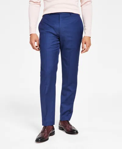 Calvin Klein Men's Slim-fit Wool-blend Stretch Suit Pants In Blue