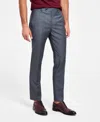 Calvin Klein Men's Slim-fit Wool-blend Stretch Suit Pants In Gray Sharkskin