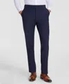 Calvin Klein Jace Mens Solid Wool Dress Pants In Navy