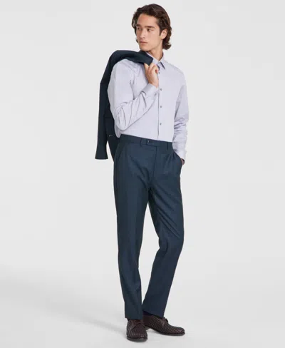 Calvin Klein Men's Slim-fit Wool-blend Stretch Suit Separate Pants In Green