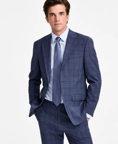 Calvin Klein Men's Slim-fit Wool-blend Suit Jacket In Blue