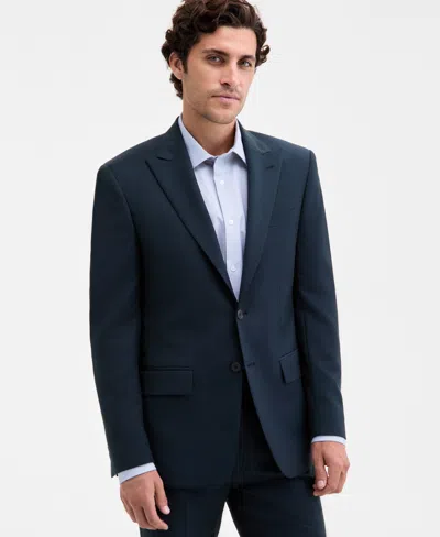 Calvin Klein Men's Slim-fit Wool-blend Suit Jacket In Blue