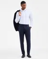 Calvin Klein Men's Slim-fit Wool-blend Suit Pants In Blue