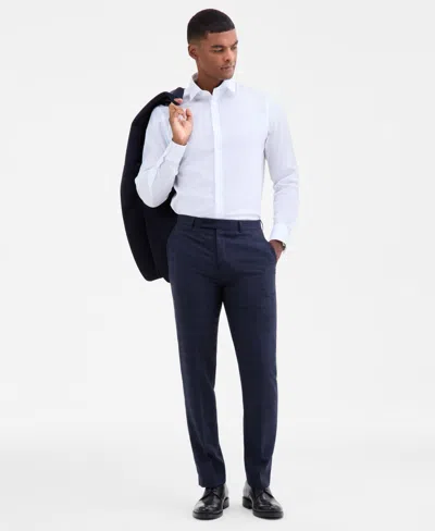 Calvin Klein Men's Slim-fit Wool-blend Suit Pants In Blue