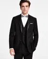 Calvin Klein Men's Slim-fit Wool-blend Tuxedo Jacket In Black