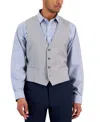 Calvin Klein Men's Slim-fit Wool Blend Infinite Stretch Suit Vest In Light Grey