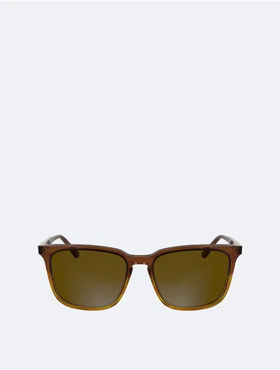 Calvin Klein Men's Slim Modified Rectangle Sunglasses