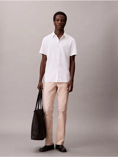 Calvin Klein Men's Slim Move 5-pocket Pant In White