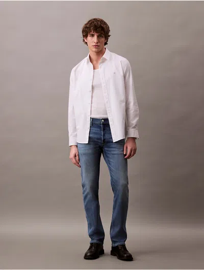 Calvin Klein Men's Slim Straight Fit Jeans In Blue Helium