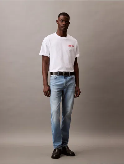 Calvin Klein Men's Slim Straight Fit Jeans In Lt Waterstone