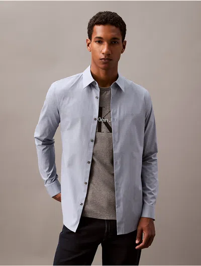 Calvin Klein Men's Slim Stretch Button-down Shirt In Morn