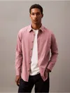 Calvin Klein Men's Slim Stretch Button-down Shirt In Wild Ginger