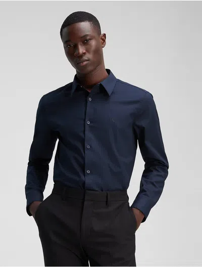 Calvin Klein Men's Slim Stretch Shirt In Sky Captain
