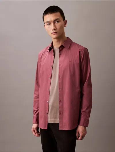 Calvin Klein Men's Slim Stretch Shirt In Wild Ginger