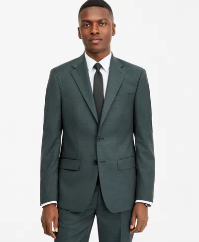 Calvin Klein Men's Slim-fit Wool-blend Suit Jacket In Green