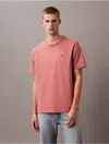 Calvin Klein Men's Smooth Cotton Monogram Logo T-shirt In Light Mahogany