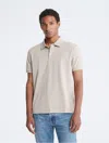 Calvin Klein Men's Smooth Cotton Polo Shirt In Atmosphere Heather