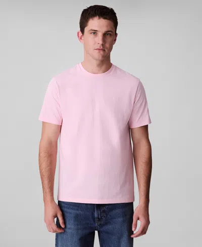 Calvin Klein Men's Smooth Cotton Solid Crewneck T-shirt In Pink