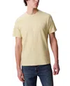 Calvin Klein Men's Smooth Cotton Solid Crewneck T-shirt In Hay