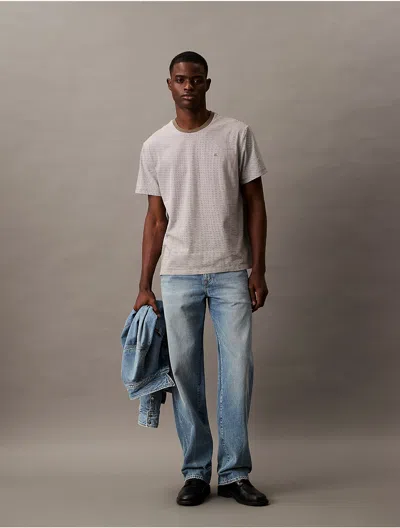 Calvin Klein Men's Smooth Cotton Stripe Classic T-shirt In Bungee Cord