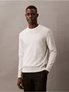 Calvin Klein Men's Smooth Cotton Sweater In Alloy Htr