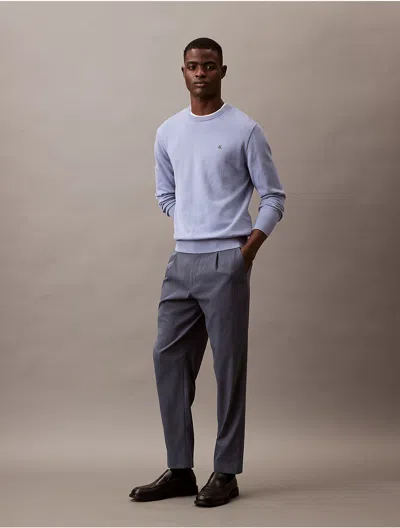 Calvin Klein Men's Smooth Cotton Sweater In Tempest